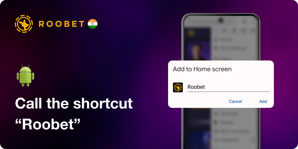 Call the shortcut "Roobet"