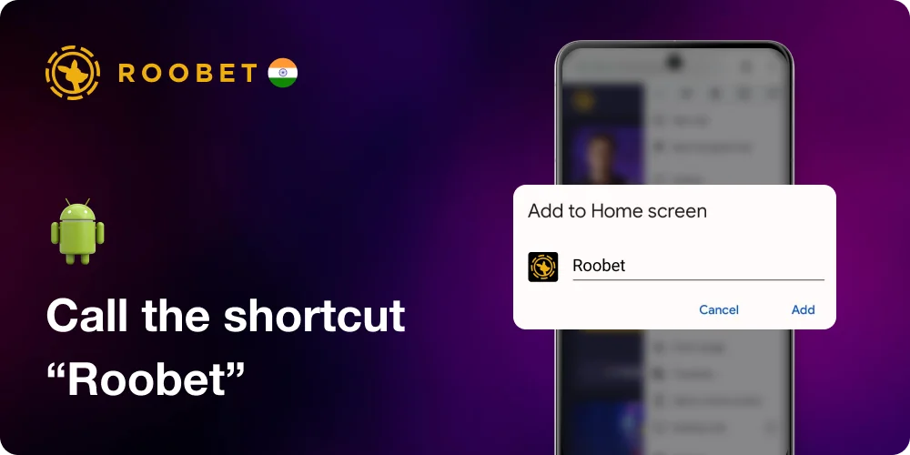 Call the shortcut "Roobet"