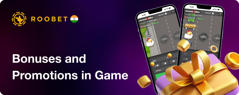 Bonuses and Promotions for Chicken Road game in Roobet
