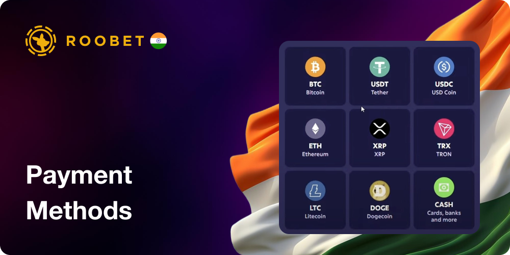Roobet Payment Methods in India