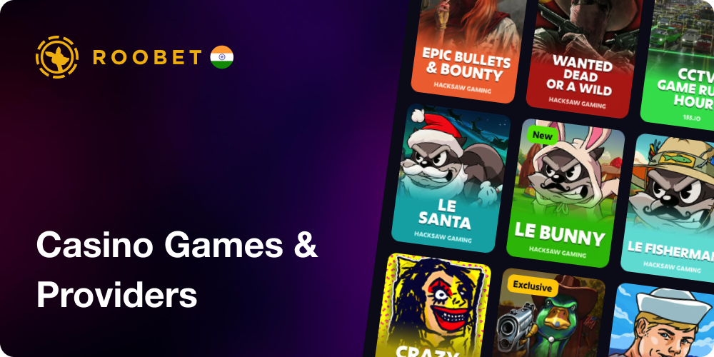 Casino Games and Providers in Roobet India