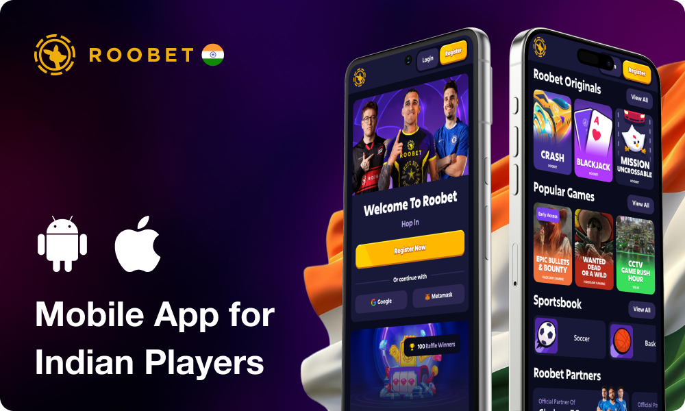 Roobet Mobile Application for Android and iOS devices in India