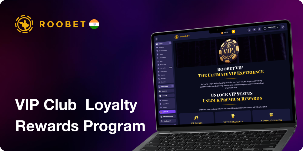 VIP Club – Loyalty Rewards Program in Roobet India